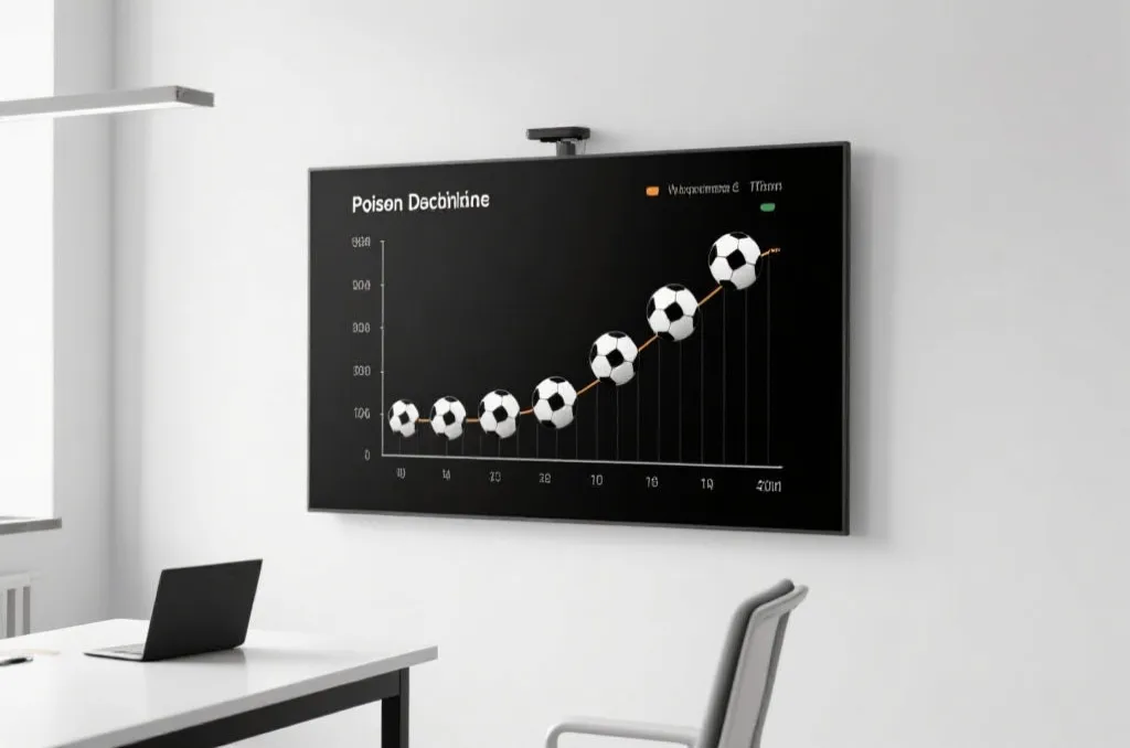 Abstract mathematical curves and statistical graphs on a digital monitor